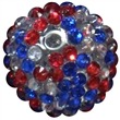 24mm USA Confetti Rhinestone Bead