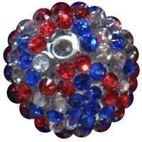 24mm USA Confetti Rhinestone Bead