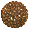 24mm Gold Metallic Resin Rhinestone Bead