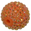 24mm Orange AB Resin Rhinestone Bubblegum Bead