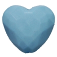 25mm Chunky Facet Baby Blue Heart Bead