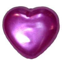 25mm Hot Pink Pearl Heart Bead Pendant
