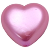 25mm Pink Pearl Heart Bead Pendant