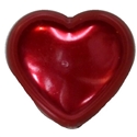 27mm Chunky Red Pearl Heart Bead