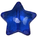 27mm Royal Blue Clear Star Shaped Acrylic Beads