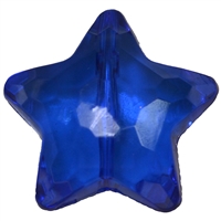27mm Royal Blue Clear Star Shaped Acrylic Beads