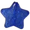 27mm Royal Blue Crackle Star Shaped Acrylic Beads