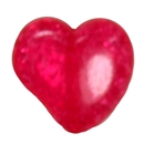27mm Chunky Crackle Hot Pink Heart Bead