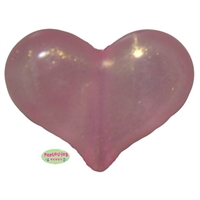 28mm Pink Frost Heart Bead