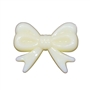 30mm Cream Bow Bubblegum Beads