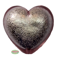 30mm Pink Metallic Heart Bead Pendant