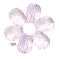 33mm Clear Lavender Flower Bead add center