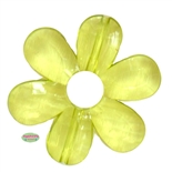 33mm Clear Lime Green Flower Bead add center