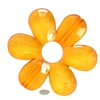 33mm Clear Orange Flower Bead add center
