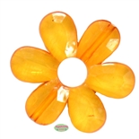 33mm Clear Orange Flower Bead add center