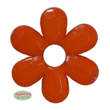 33mm Solid Orange Flower Bead add center