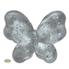 35mm Clear Glitter Butterfly Bead