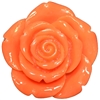 45mm Orange Resin Flower Beads