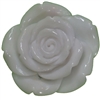 42mm White Resin Flower Bead