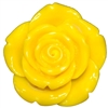 42mm Yellow Resin Flower Beads