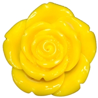 42mm Yellow Resin Flower Beads