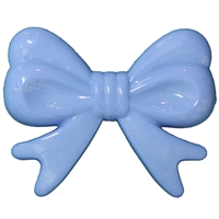 45mm Baby Blue Bow Bubblegum Beads