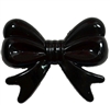 45mm Black Bow Bubblegum Beads