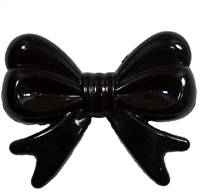 45mm Black Bow Bubblegum Beads