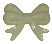 45mm Cream Bow Bubblegum Beads