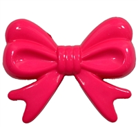 45mm Hot Pink Bow Bubblegum Beads