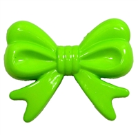 45mm Lime Green Bow Bubblegum Beads