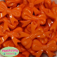 45mm Orange Bow Bubblegum Beads