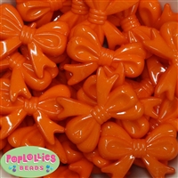 45mm Orange Bow Bubblegum Beads Bulk