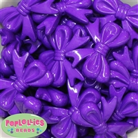 45mm Purple Bow Bubblegum Beads Bulk