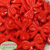 45mm Red Bow Bubblegum Beads Bulk