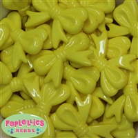 45mm Yellow Bow Bubblegum Beads