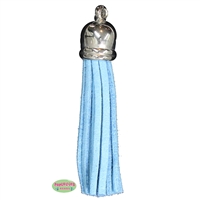 50mm Blue Leather Look Tassel