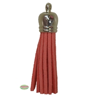 50mm Coral Leather Look Tassel