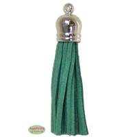 50mm Green Leather Look Tassel