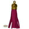 50mm Hot Pink Leather Look Tassel