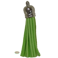 50mm Lime Leather Look Tassel