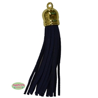 50mm Navy Blue Leather Look Tassel