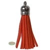 50mm Orange Leather Look Tassel