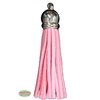 50mm Pink Leather Look Tassel