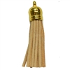 50mm Tan Leather Look Tassel