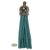 50mm Turquoise Leather Look Tassel