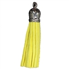 50mm Yellow Leather Look Tassel