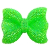 42mm x54mm Lime Green Bling Bow Bubblegum Beads