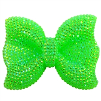 42mm x54mm Lime Green Bling Bow Bubblegum Beads