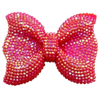 42mm x54mm Red Bling Bow Bubblegum Beads